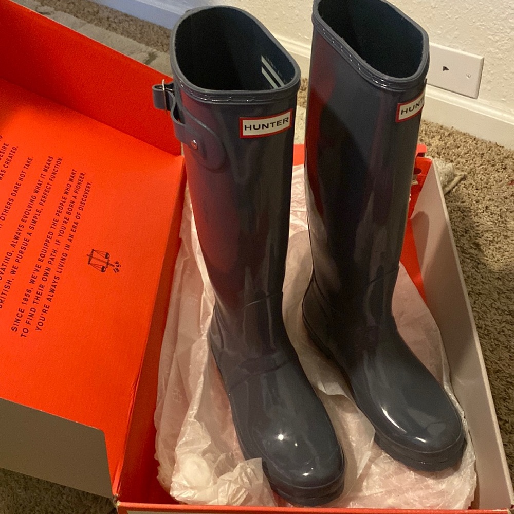 Womens Tall Hunter Gloss Graphite 9